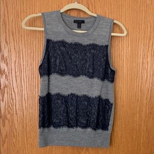 JCREW Jackie lace Merino Wool Shell
